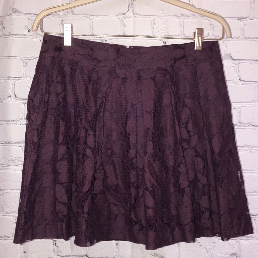 Loft - Plum Lace Skirt